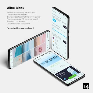 Aline Black linear icon pack Patched APK 1.1.8 2