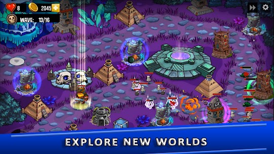 Tower Defense Defender TD MOD APK Unlimited Gold Diamonds Upgrades 5.5 5