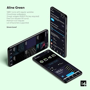 Aline Green linear icon pack Patched APK 1.1.7 2