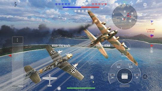 Wings of Heroes plane games MOD APK No Reload Cooldown 1.1.4 5