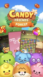 Candy Friends Forest Match 3 MOD APK Unlimited Hammer Rocket 1.3.1 5