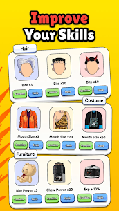 Food Fighter Clicker Mukbang MOD APK Unlimited Gems Gold 1.14.0 4