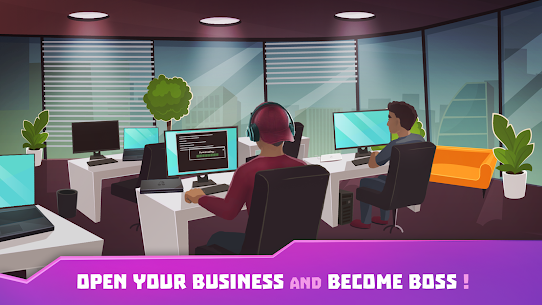 Hacker or Dev Tycoon Tap Sim MOD APK Unlimited Money VIP 2.4.13 4